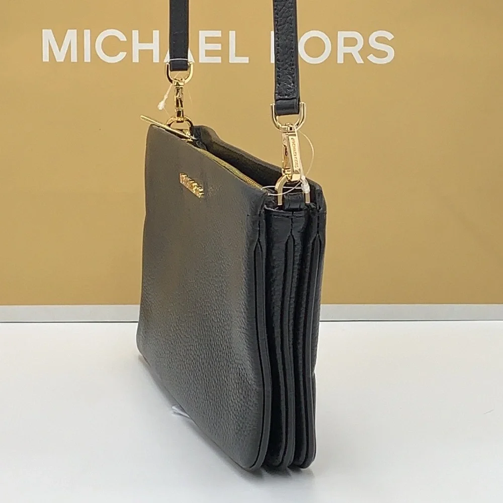 MICHAEL KORS LARGE TRIPLE XBODY BAG BLACK COLOR